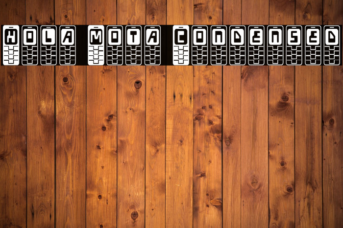 Hola Mota Condensed Example 1