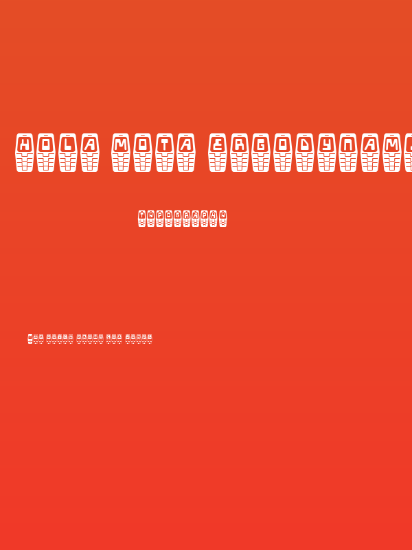 Hola Mota Ergodynamic 2 Poster