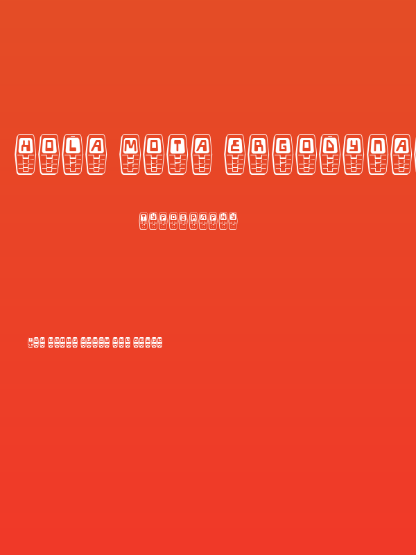 Hola Mota Ergodynamic Bold Poster