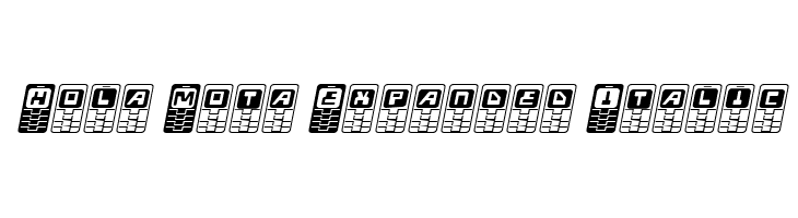 Hola Mota Expanded Italic  les polices de caractères gratuit tlcharger