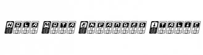 Hola Mota Expanded Italic  Frei Schriftart Herunterladen