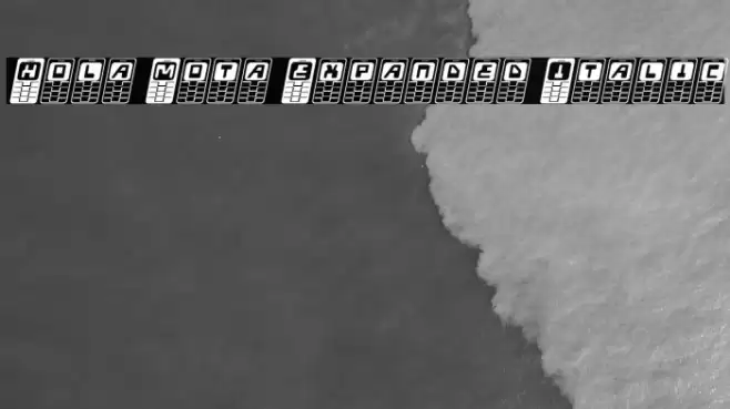 Hola Mota Expanded Italic Font examples