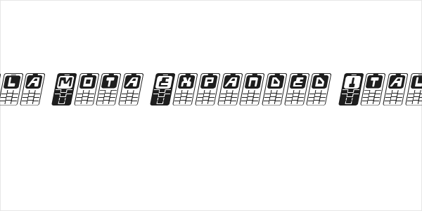 Hola Mota Expanded Italic Logo