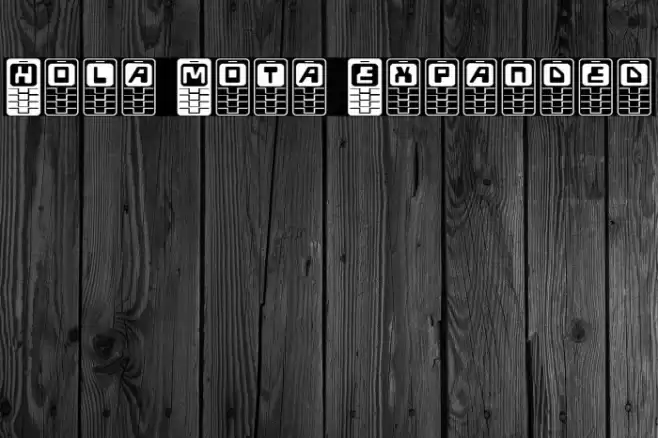 Hola Mota Expanded Font examples