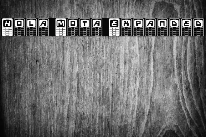 Hola Mota Expanded Font examples