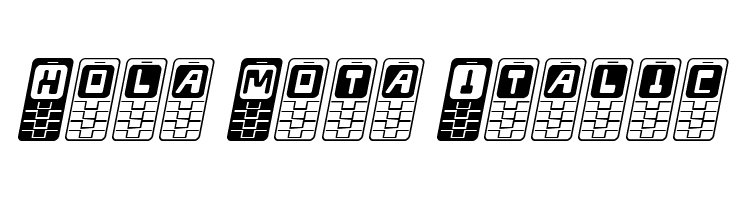 Hola Mota Italic Caratteri