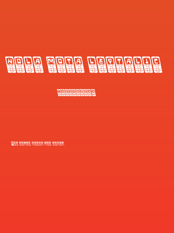 Hola Mota Leftalic Poster