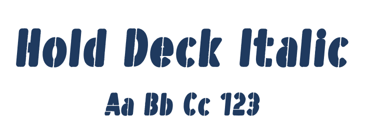 Hold Deck Italic Font Preview