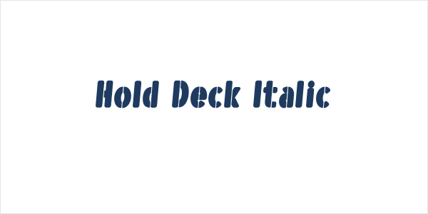 Hold Deck Italic Logo