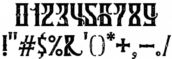 Hold Fast Font OTHER CHARS