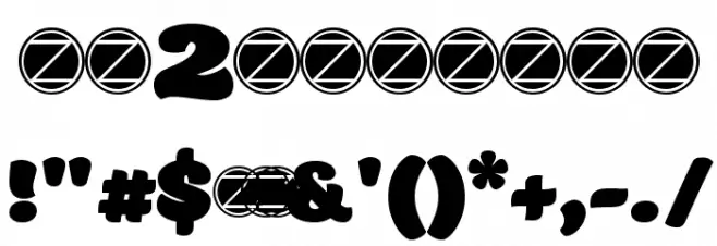 Holden Trial Fat Font OTHER CHARS