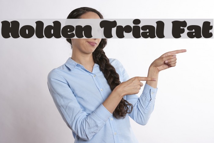 Holden Trial Fat Font examples