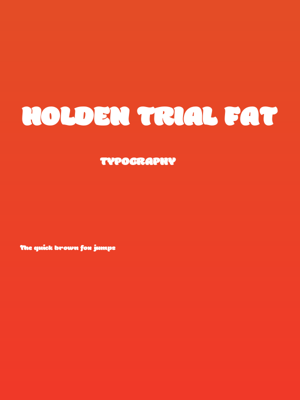 Holden Trial Fat Poster