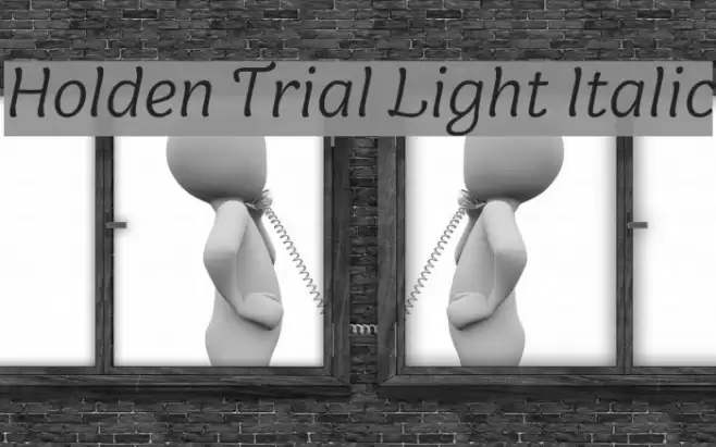 Holden Trial Light Italic Font examples