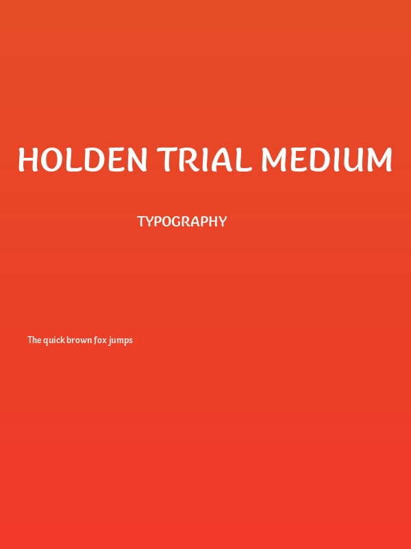 Holden Trial Medium Poster