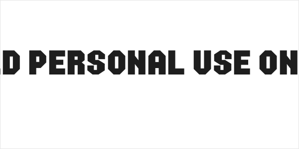 Holder Bold PERSONAL USE ONLY Regular Logo