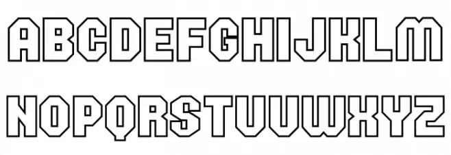 Holder Outline PERSONAL USE ONLY Regular 字体 大写