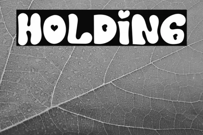 Holding フォント examples