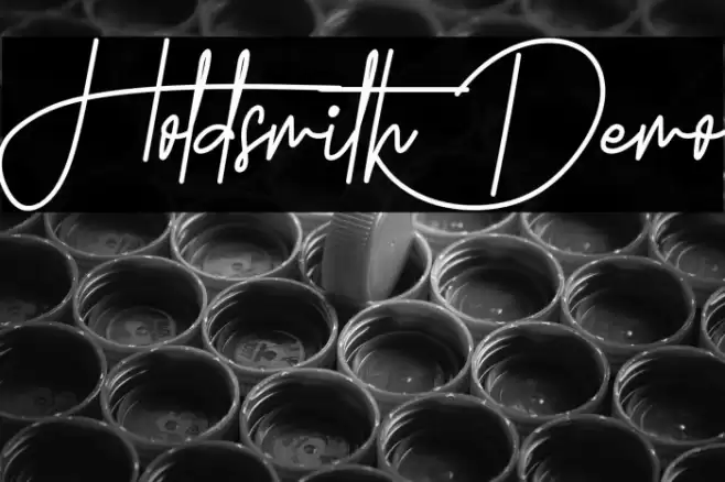 Holdsmith Demo Шрифта examples