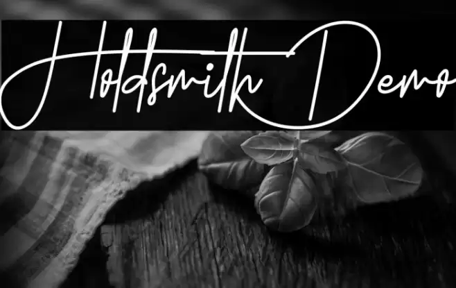 Holdsmith Demo Шрифта examples