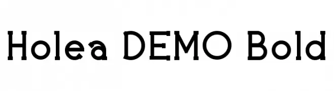 Holea DEMO Bold  Frei Schriftart Herunterladen