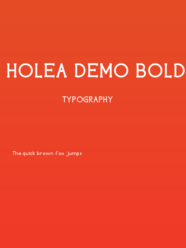 Holea DEMO Bold Poster