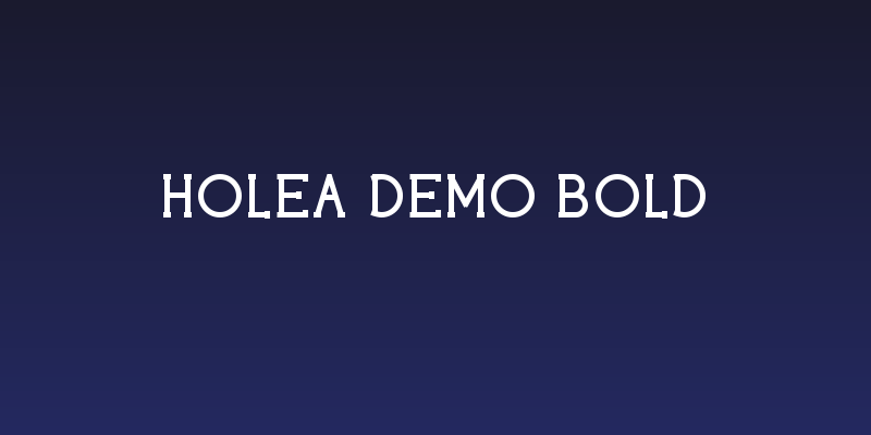 Holea DEMO Bold Social Header