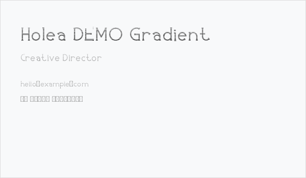 Holea DEMO Gradient Business Card