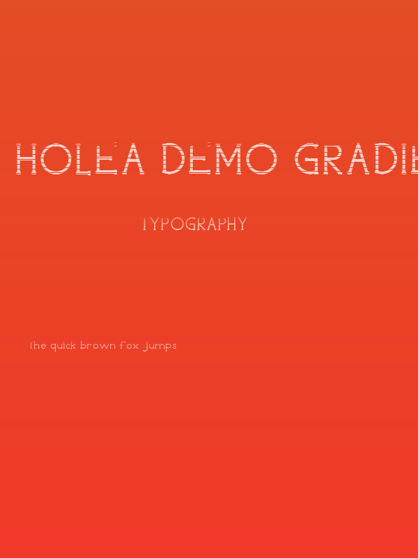 Holea DEMO Gradient Poster