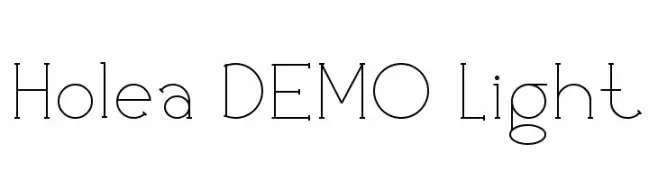Holea DEMO Light  Frei Schriftart Herunterladen