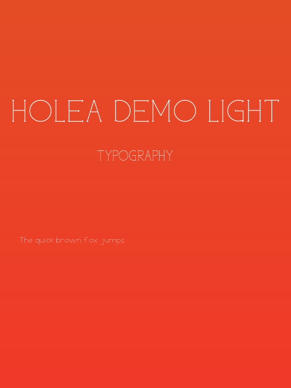 Holea DEMO Light Poster