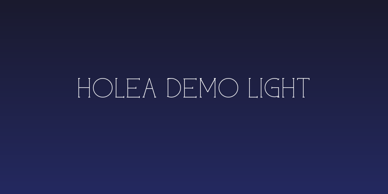 Holea DEMO Light Social Header