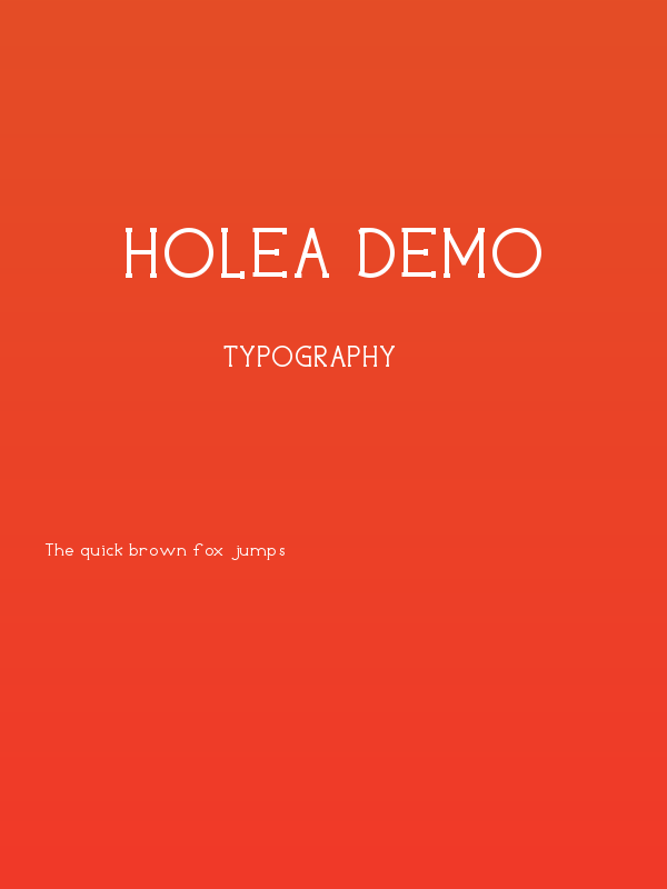 Holea DEMO Poster