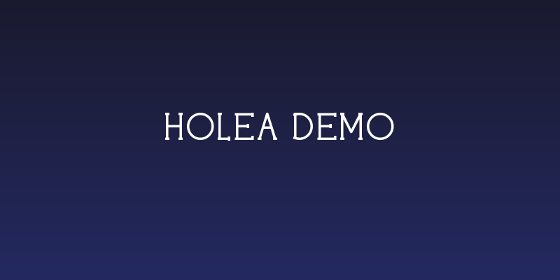 Holea DEMO Social Header