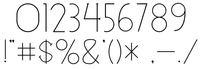 Holea Light Font OTHER CHARS