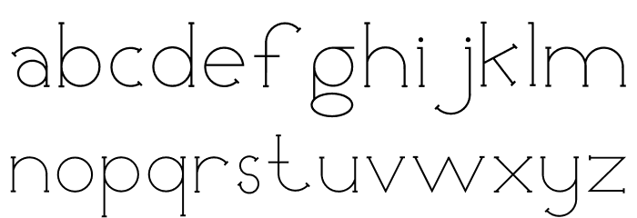 Holea Light Font LOWERCASE