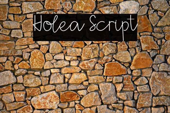 Holea Script Font examples