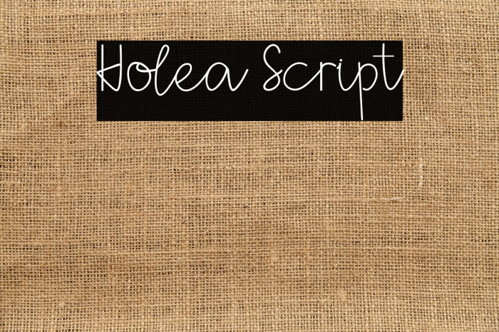 Holea Script Font examples