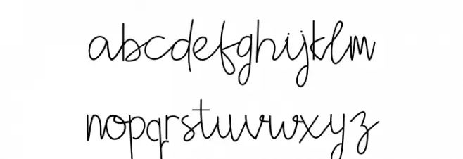 Holea Script फ़ॉन्ट लोअरकेस