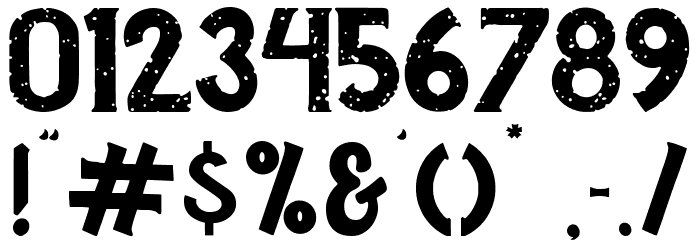 Holguin Stamp Font OTHER CHARS