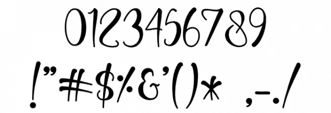 Holidate - Personal Use Font OTHER CHARS