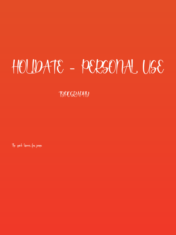 Holidate - Personal Use Poster