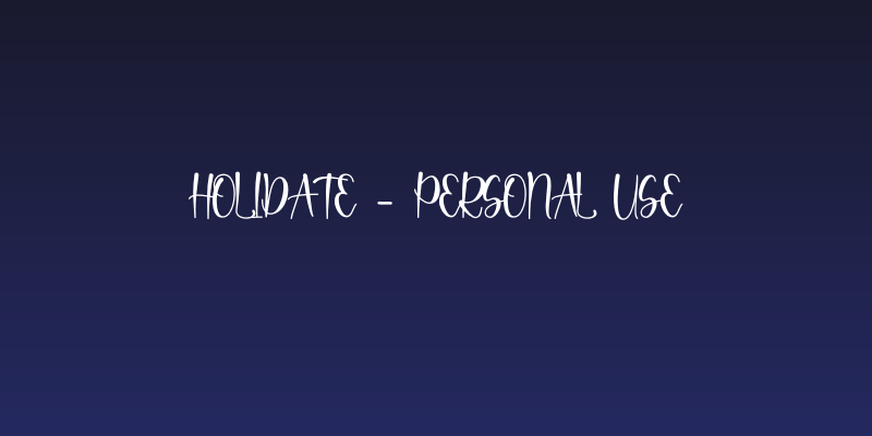 Holidate - Personal Use Social Header