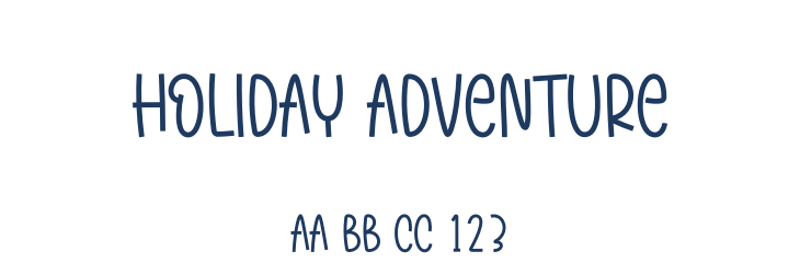 Holiday Adventure Font Preview