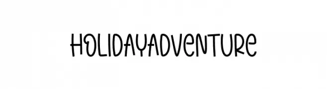 Holiday Adventure フリーフォントのダウンロード