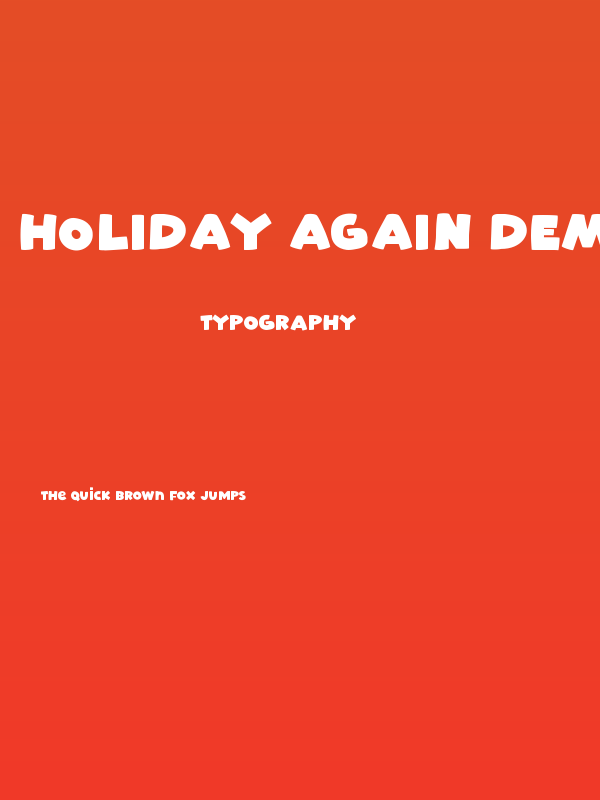 Holiday Again Demo Poster