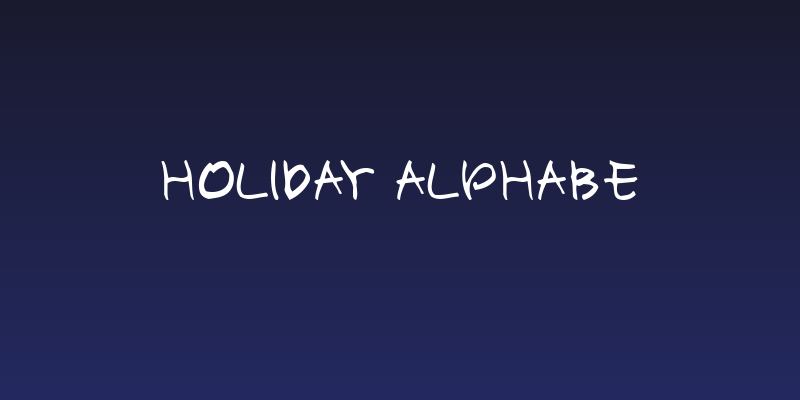 Holiday Alphabe Social Header