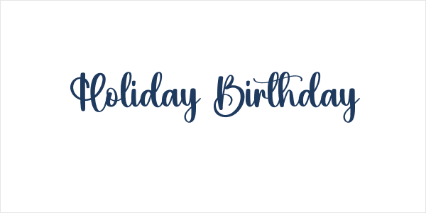 Holiday Birthday Logo