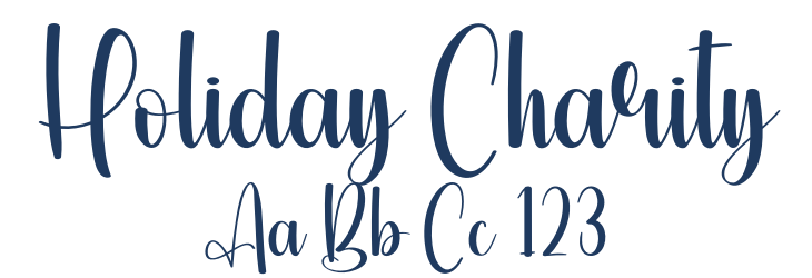Holiday Charity Font Preview