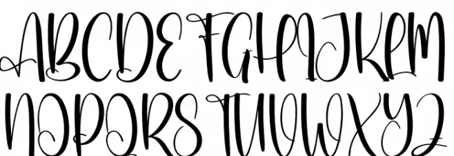 Holiday Charity フォント 大文字